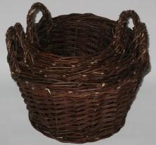 Koszyczek ciemny z uszami. �r.wys. 28 x 16/20
