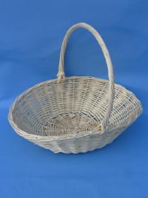 Kosz z bia�ej naturalnej wikliny d�.szer.wys. 44x31x8/11/35
