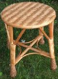 Taboret wiklinowy. średnica 33, wys. ok. 41