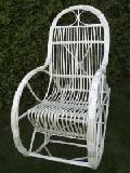 Fotel bujany wiklinowy jasny. dł.szer.wys. 115x60x/110,siedzisko: 48x45, wys. opar.80